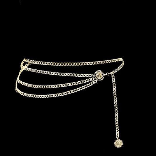 Women Waist Chain Silver Gold Color Sexy Multi-layered Retro Tassels Waist Belt Chain Female Jewelry