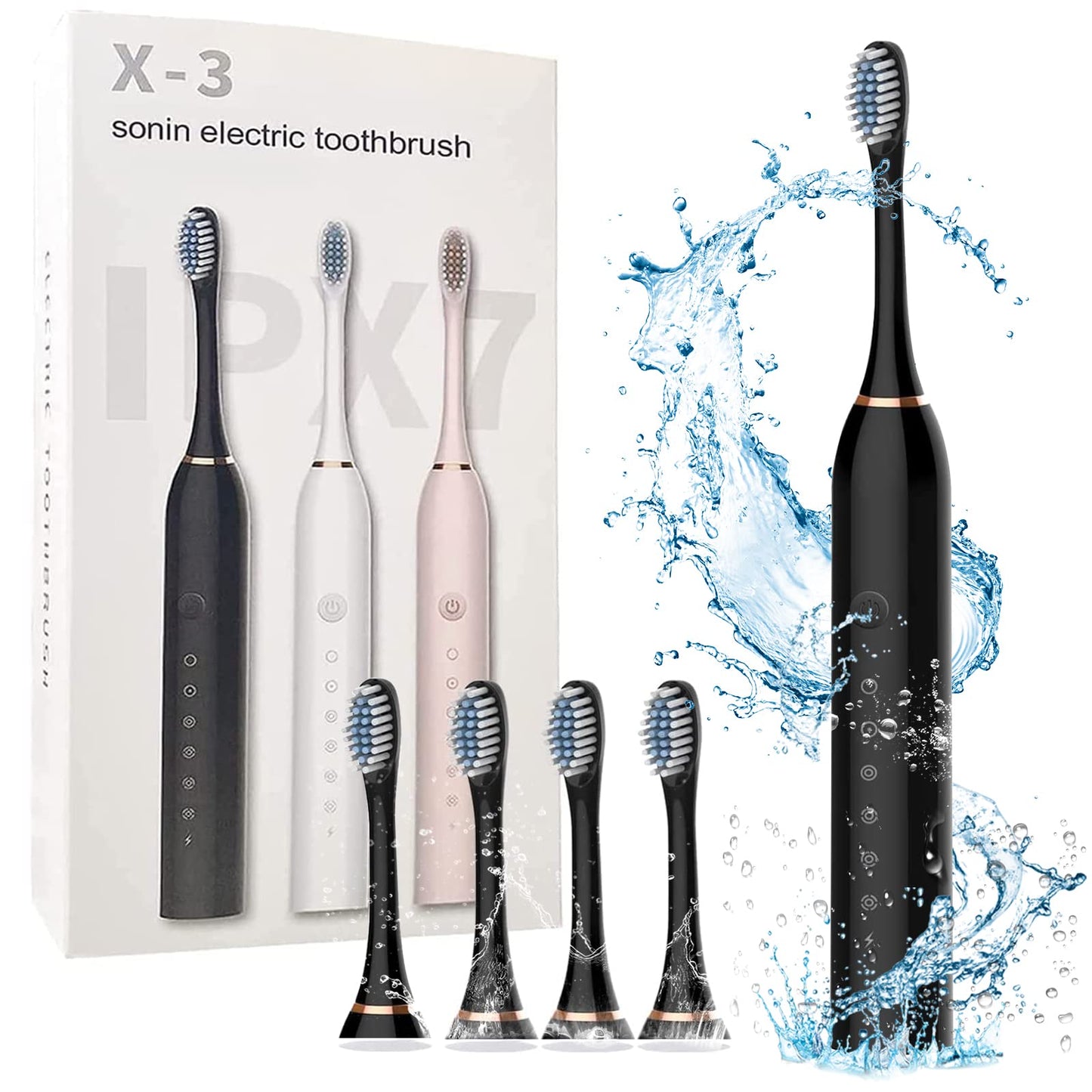 PAFEL X-3 Electric Toothbrush USB Charging Intelligent Timed Reminder With 6 Cleaning Modes IPX7 Waterproof Powerful Cleaning Electric toothbrushes
