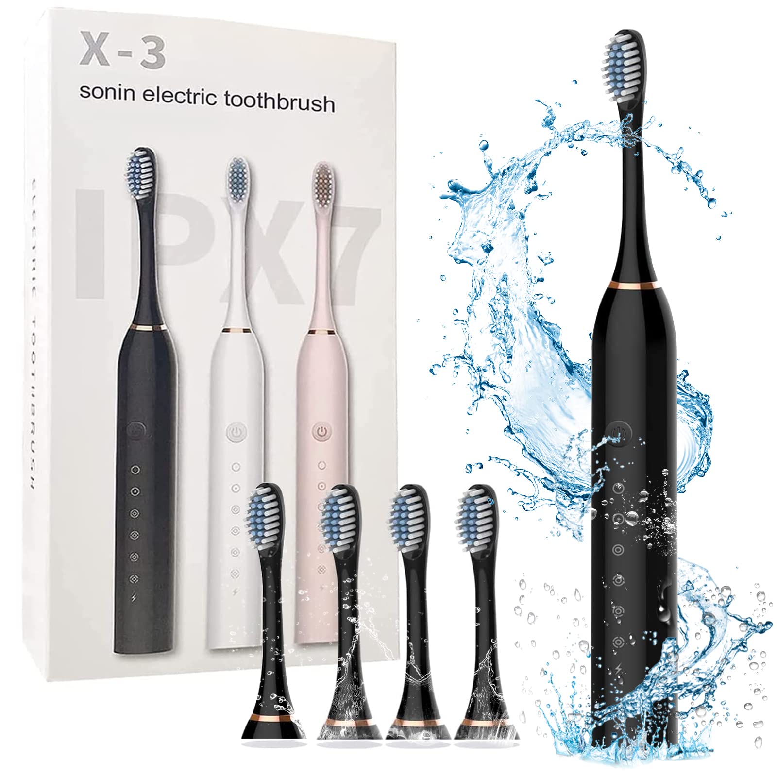PAFEL X-3 Electric Toothbrush USB Charging Intelligent Timed Reminder With 6 Cleaning Modes IPX7 Waterproof Powerful Cleaning Electric toothbrushes