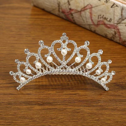 Diamond studded flower, leaf, hair headband, princess birthday atmosphere, crown headband, light luxury, fashionable and high-end feeling
