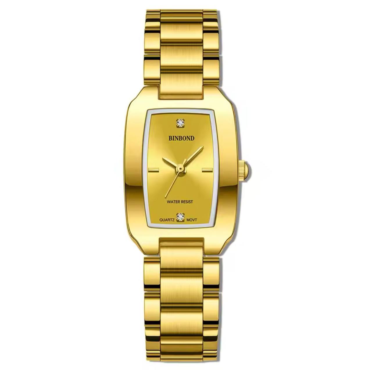 BINBOND LADIES WATER RESISTANT BATTERY POWERED NON FADE STEEL POLISH AND ENQUIRIES