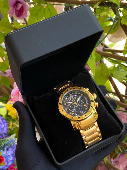 BVLGARI CHRONOGRAPH FULL CHRONOGRAPH DATE DISPLAY WATER RESISTANT BATTERY POWERED EXECUTIVE BOX