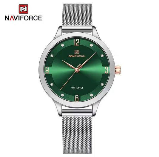 NAVIFORCE LADIES #NF5023 ADJUSTABLE MESH STRAP WATER RESISTANT STAINLESS STEEL ENQUIRIES