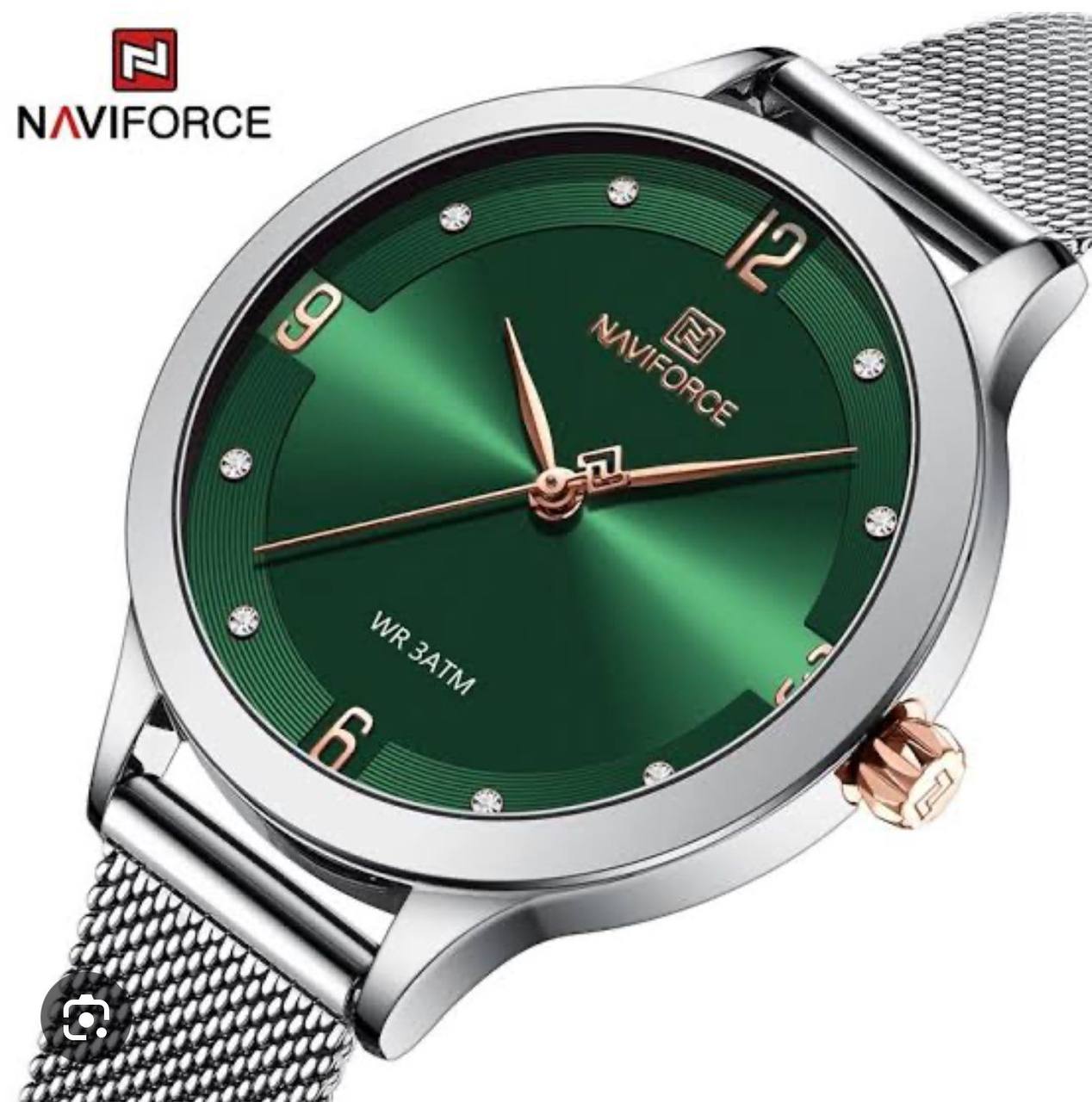 NAVIFORCE LADIES #NF5023 ADJUSTABLE MESH STRAP WATER RESISTANT STAINLESS STEEL ENQUIRIES