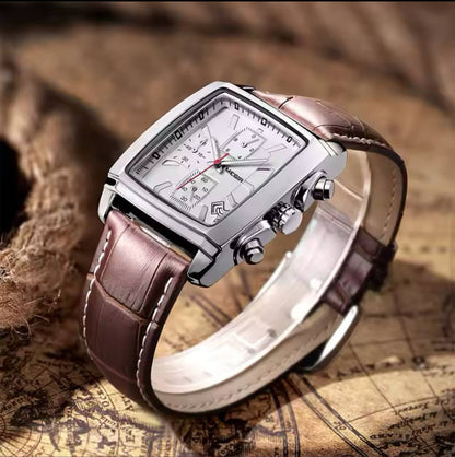 CURREN GENTS WATCH #8362 WATER RESISTANT CHRONOGRAPH MOVEMENT DATE DISPLAY BATTERY POWERED CURREN BRANDED BOX ENQUIRIES