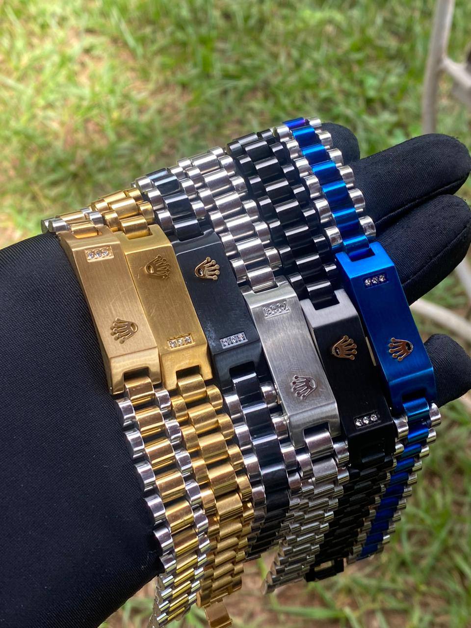 ROLEX BRACELETS STAINLESS STEEL ROLEX LOGO FADE FREE AND ENQUIRIES