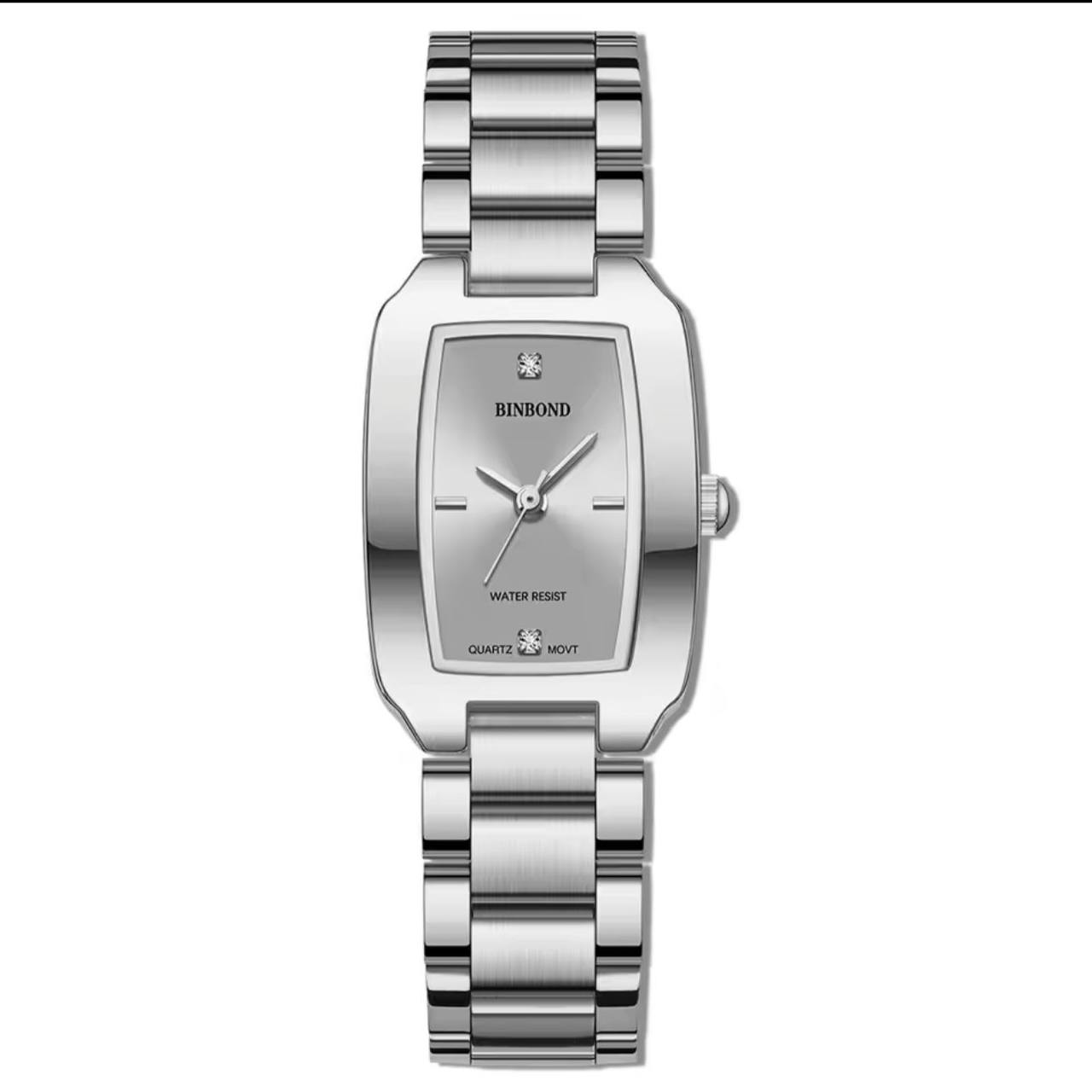 BINBOND LADIES WATER RESISTANT BATTERY POWERED NON FADE STEEL POLISH AND ENQUIRIES