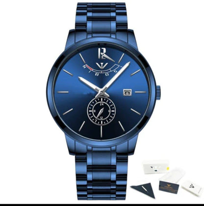 NIBOSI WATCHES DATE DISPLAY WATER RESISTANT BATTERY POWERED STAINLESS STEEL ENQUIRIES