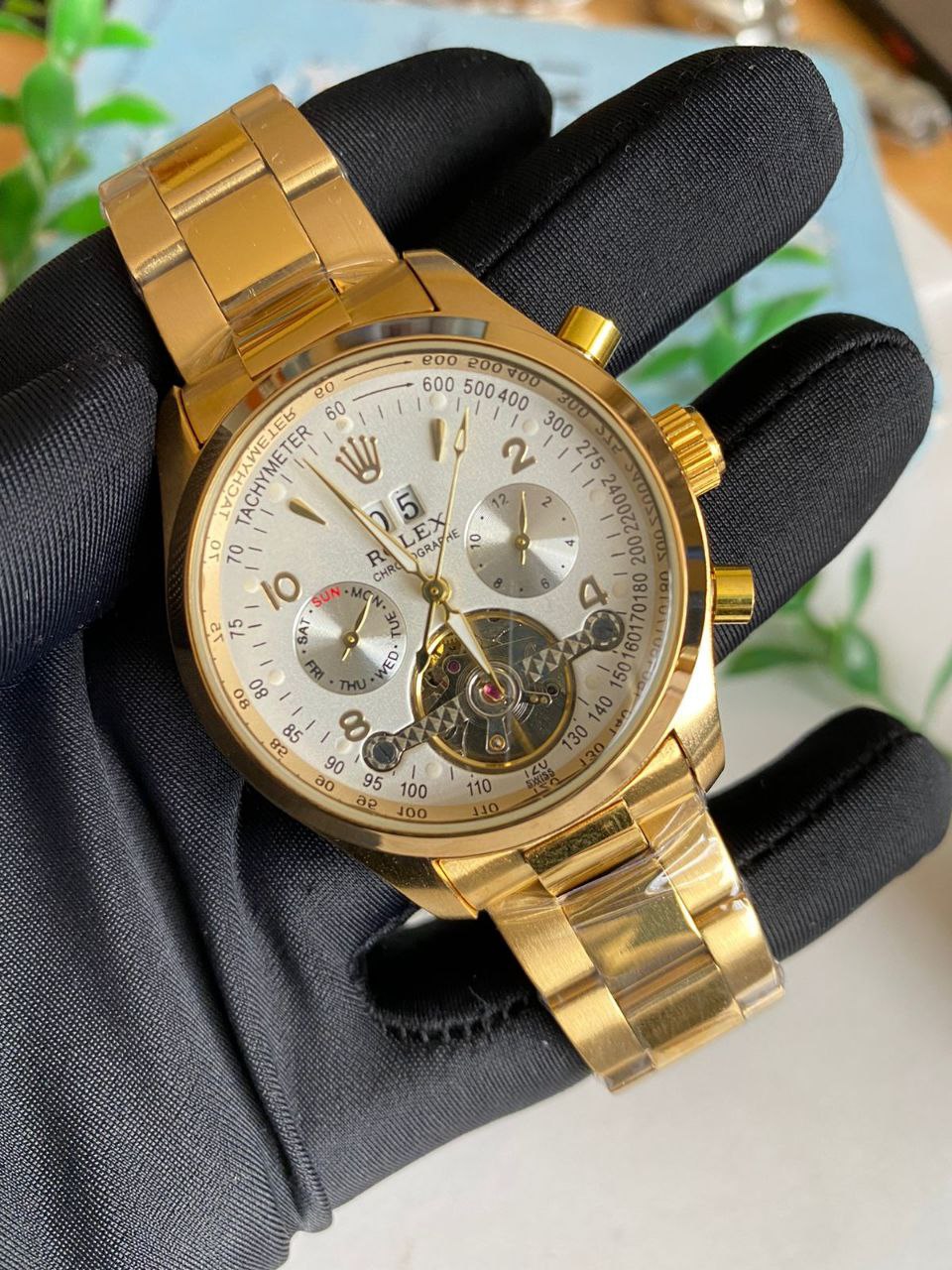 ROLEX AUTOMATIC CHRONOGRAPH WATER RESISTANT DATE DISPLAY