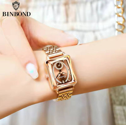 BINBOND LADIES WATER RESISTANT BATTERY POWERED NON FADE STEEL POLISH AND ENQUIRIES