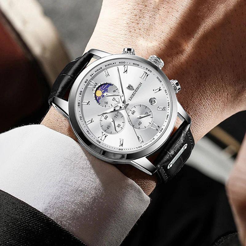 BINBOND LADIES WATER RESISTANT BATTERY POWERED NON FADE STEEL POLISH DAY AND DATE DISPLAY AND ENQUIRIES