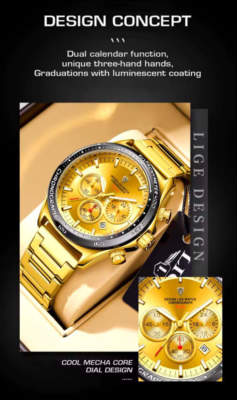 POEDAGAR MEN WATCH WATER RESISTANT BATTERY POWERED DATE DISPLAY LUMINOUS FUNCTION