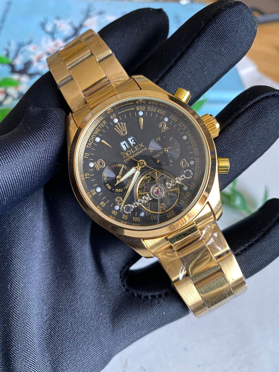 ROLEX AUTOMATIC CHRONOGRAPH WATER RESISTANT DATE DISPLAY