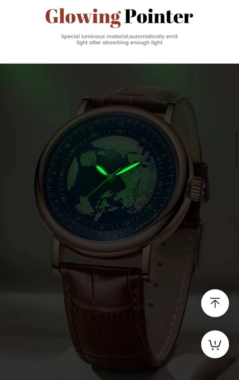 LIGE LG8963A MINERAL GLASS SCRATCH RESISTANT WATERPROOF 30M GLOWING POINTERS LEATHER STRAP LIGE BRANDED BOX ENGRAVING SERVICES ENQUIRIES