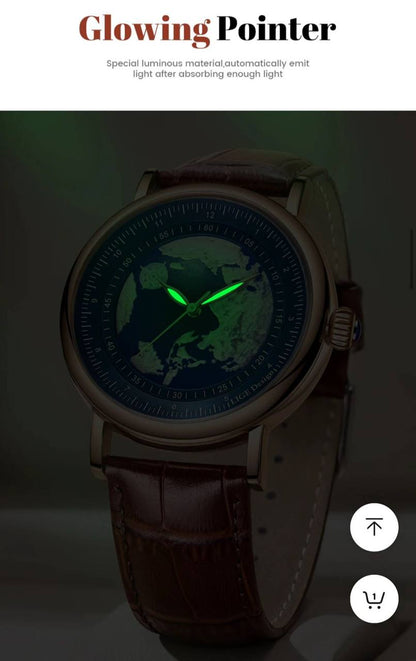 LIGE LG8963A MINERAL GLASS SCRATCH RESISTANT WATERPROOF 30M GLOWING POINTERS LEATHER STRAP LIGE BRANDED BOX ENGRAVING SERVICES ENQUIRIES