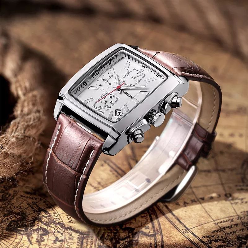 MEGIR CHRONOGRAPH GENTS BROWN BLUE