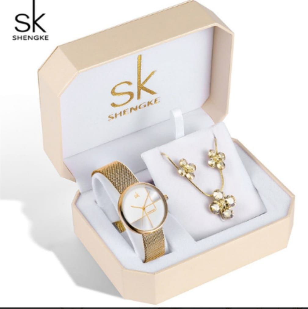 SK GIFT SET WATCH NECKLACE EARRINGS