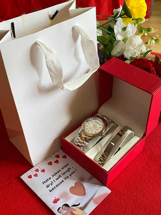 MEN VALENTINES PACKAGE WATCH ENGRAVABLE BRACELET PREMIUM BOX CARD&BAG ENQUIRIES