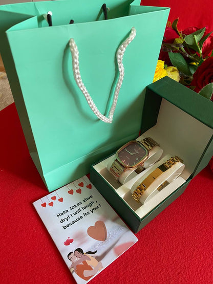 MEN VALENTINES PACKAGE WATCH ENGRAVABLE BRACELET PREMIUM BOX CARD&BAG ENQUIRIES