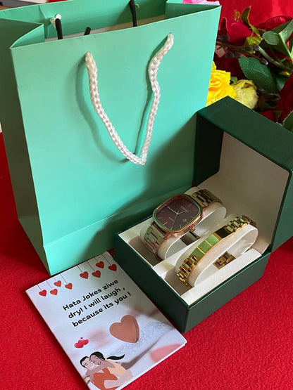 MEN VALENTINES PACKAGE WATCH ENGRAVABLE BRACELET PREMIUM BOX CARD&BAG ENQUIRIES