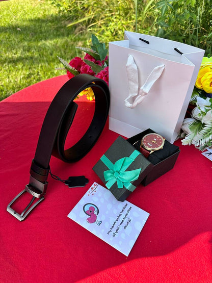 MEN VALENTINES SALE � DOUBLE SIDED BELT LEATHER MEN WATCH BOX GIFT CARD GIFT BAG ENGRAVING SERVICES AND ENQUIRIES