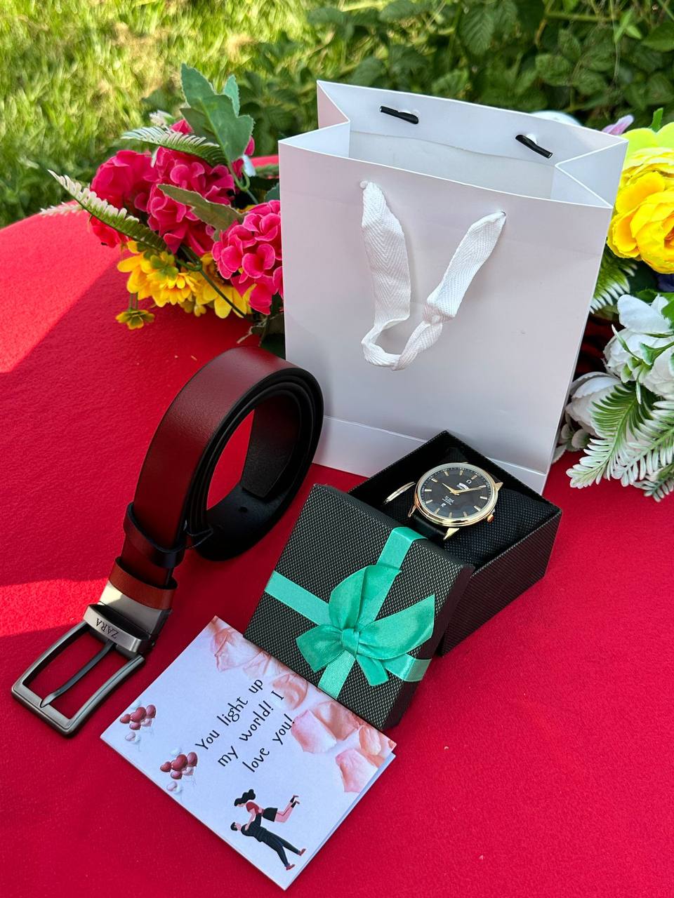 MEN VALENTINES SALE � DOUBLE SIDED BELT LEATHER MEN WATCH BOX GIFT CARD GIFT BAG ENGRAVING SERVICES AND ENQUIRIES