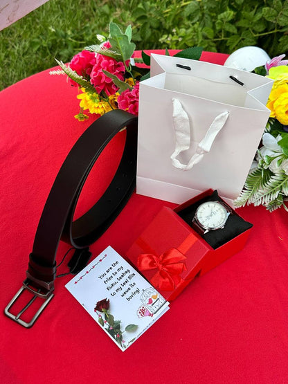 MEN VALENTINES SALE � DOUBLE SIDED BELT LEATHER MEN WATCH BOX GIFT CARD GIFT BAG ENGRAVING SERVICES AND ENQUIRIES