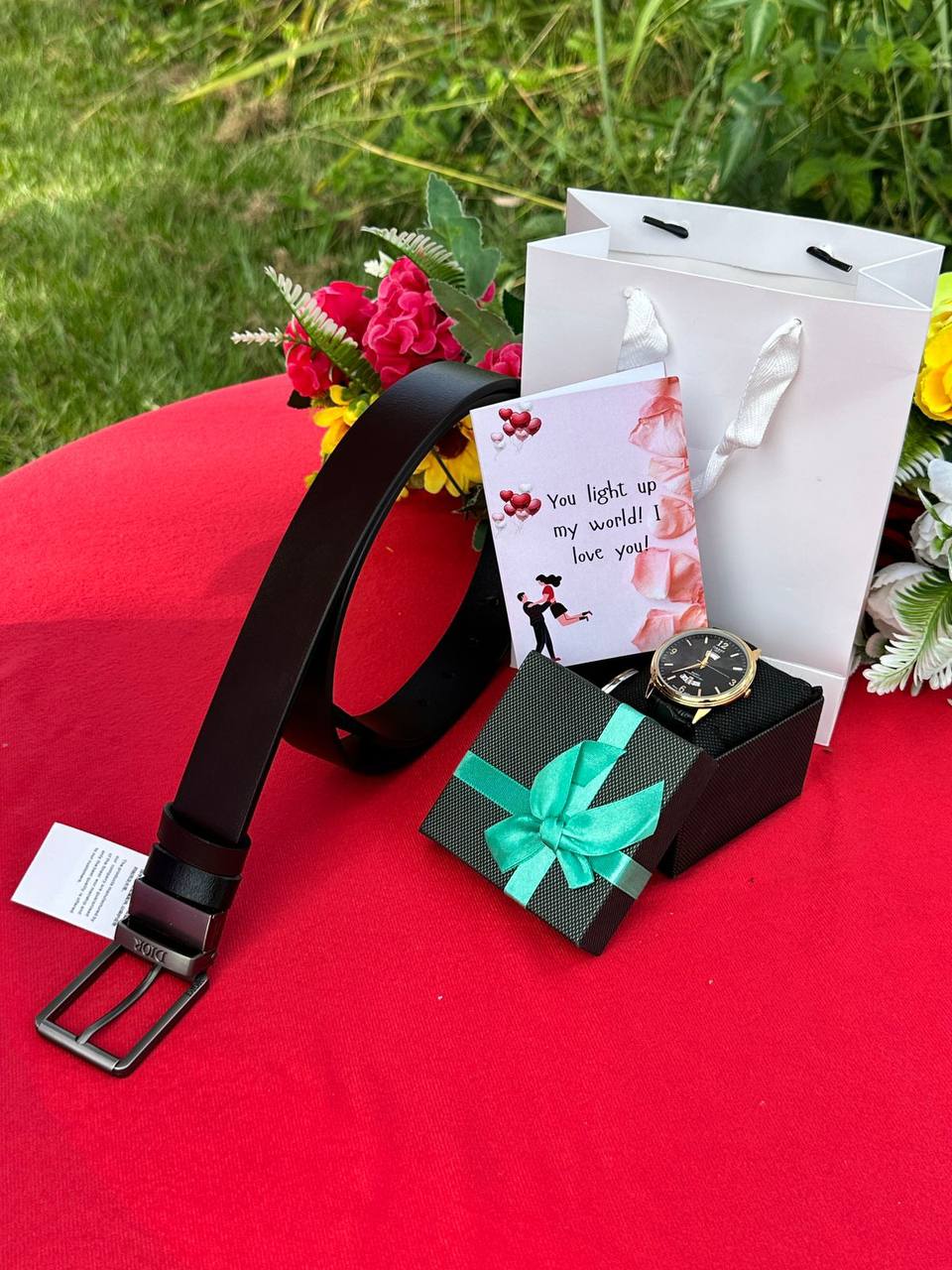 MEN VALENTINES SALE � DOUBLE SIDED BELT LEATHER MEN WATCH BOX GIFT CARD GIFT BAG ENGRAVING SERVICES AND ENQUIRIES