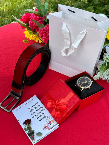MEN VALENTINES SALE � DOUBLE SIDED BELT LEATHER MEN WATCH BOX GIFT CARD GIFT BAG ENGRAVING SERVICES AND ENQUIRIES