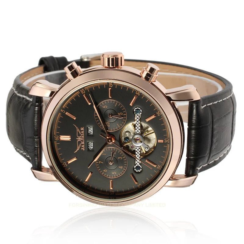 JARAGAR AUTOMATIC DAY, DATE,MONTH,YEAR DISPLAY LEATHER STARP WATER RESISTANT