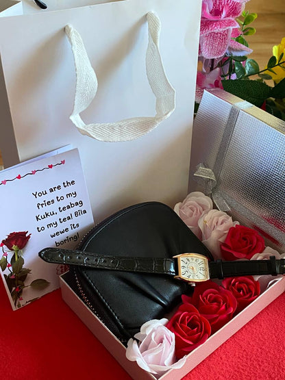 �VALENTINES SALE � WATCH LADIES WALLET/PURSE PRESERVED ROSES GIFT CARD X BOX X BAG ENQUIRIES