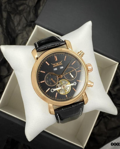 JARAGAR AUTOMATIC DAY, DATE,MONTH,YEAR DISPLAY LEATHER STARP WATER RESISTANT