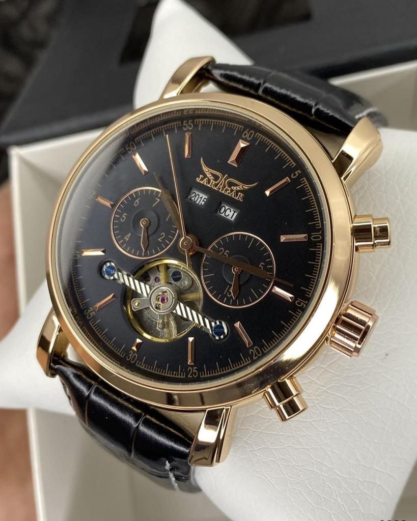 JARAGAR AUTOMATIC DAY, DATE,MONTH,YEAR DISPLAY LEATHER STARP WATER RESISTANT