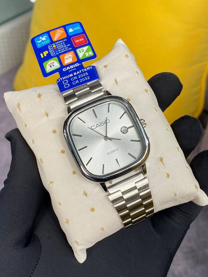 CASIO SQUARE UNISEX DATE DISPLAY WATER RESISTANT BATTERY POWERED CASIO BRANDED BOX