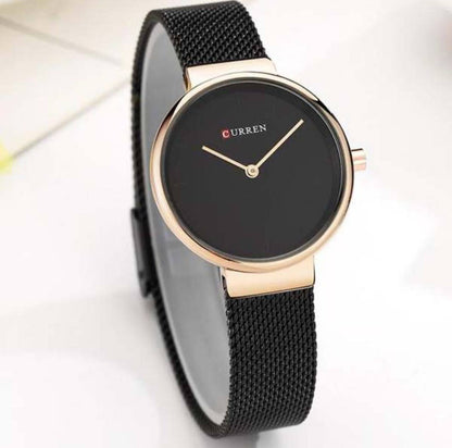 CURREN LADIES #9061 (MESH STRAP) WATER RESISTANT BATTERY POWERED STAINLESS STEEL ENGRAVING SERVICES CURREN BRANDED BOX ENQUIRIES