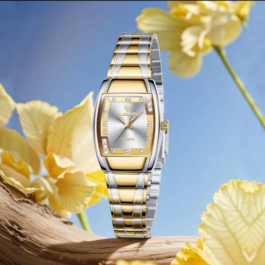 LIEBIG LADIES L8818 WATER RESISTANT BATTERY POWERED NON FADE STEEL POLISH AND ENQUIRIES