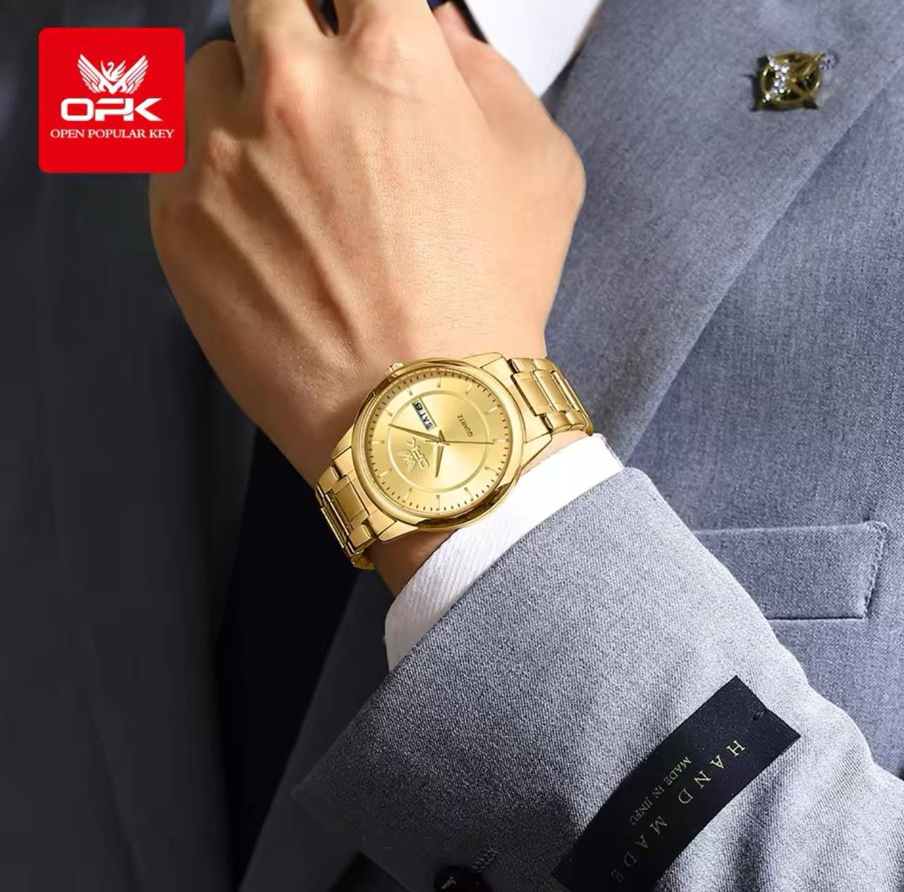 ‼ BRAND ALERT ‼ OPK LADIES WATCH #8167 DATE DISPLAY STAINLESS STEEL BATTERY POWERED WATER RESISTANT ENGRAVING SERVICES ENQUIRIES