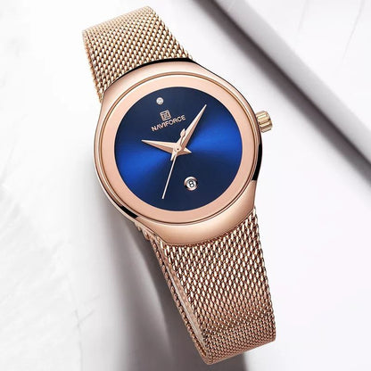 NAVIFORCE LADIES #NF5004# ADJUSTABLE MESH STRAP WATER RESISTANT