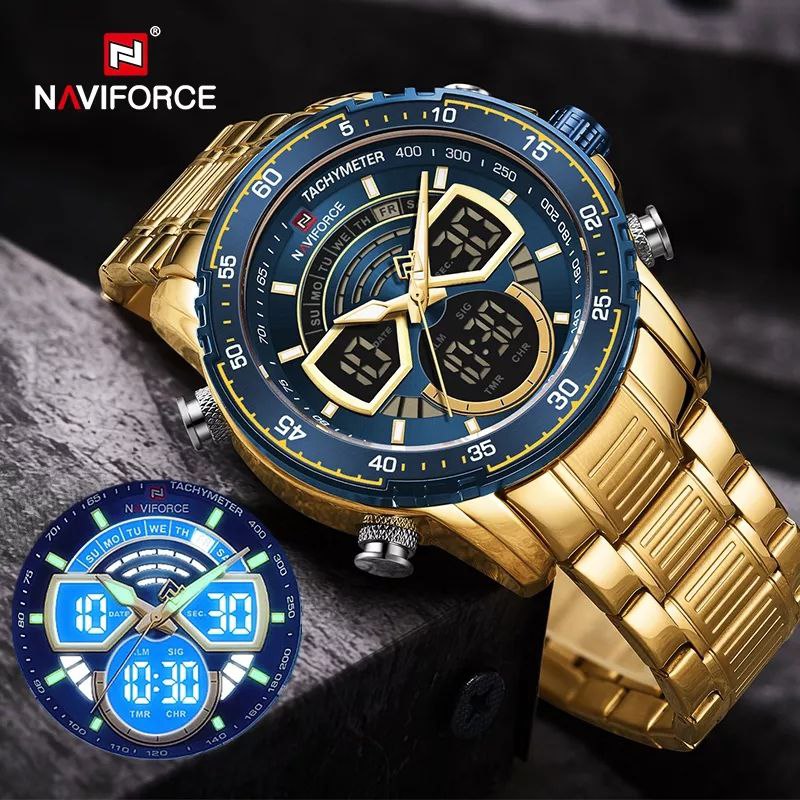 MEN NAVIFORCE #NF9189# ANALOGUE&DIGITAL DISPLAY WATER RESISTANT