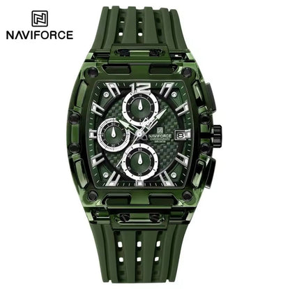 NAVIFORCE NF7105 7 COLOURS CHRONOGRAPH TRANSPARENT DESIGN WATERPROOF SILICON STRAP DATE DISPLAY ENGRAVING FROM & ENQUIRIES