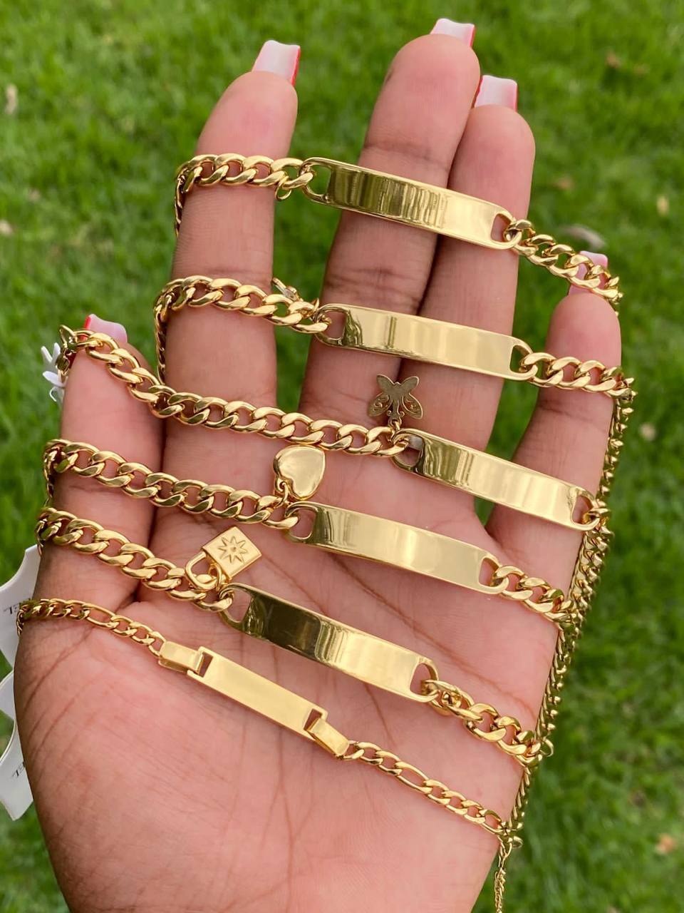 ENGRAVABLE LADIES BRACELETS STAINLESS STEEL GOLD ONLY ENQUIRIES