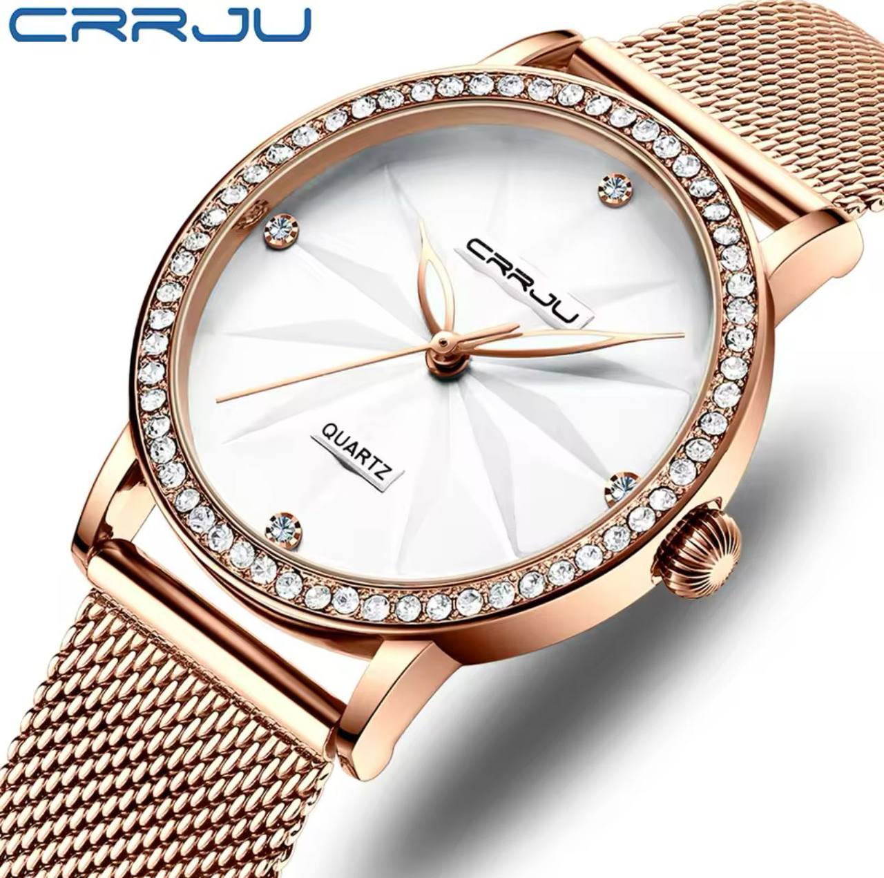 ARRIVALS CRRJU GENTS WATCH DATE DISPLAY WATER RESISTANT STAINLESS STEEL BATTERY POWERED ⃣3 COLOR OPTIONS ENGRAVING SERVICES ENQUIRIES