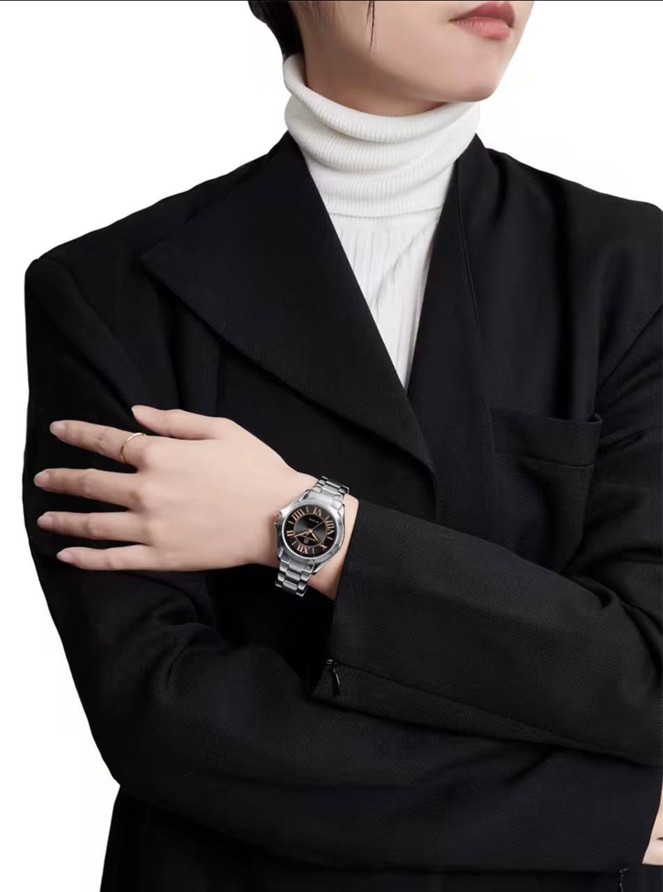 NAVIFORCE GENTS WATCH #NF 9197 ANALOGUE & DIGITAL DISPLAY LIGHT BUTTON WATER RESISTANT BATTERY POWERED GOLD SILVER ENGRAVING SERVICES ENQUIRIES