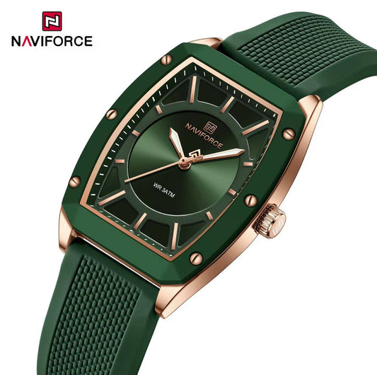 NAVIFORCE NF8051 5 COLOURS CHRONOGRAPH DATE DISPLAY WATERPROOF SILICON STRAP LUMINOUS HANDS ENGRAVING FROM & ENQUIRIES