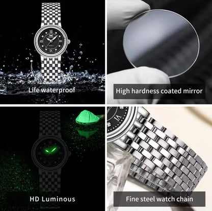 OPK LADIES #6005 STAINLESS STEEL BATTERY POWERED WATER RESISTANT ENGRAVING SERVICES ENQUIRIES