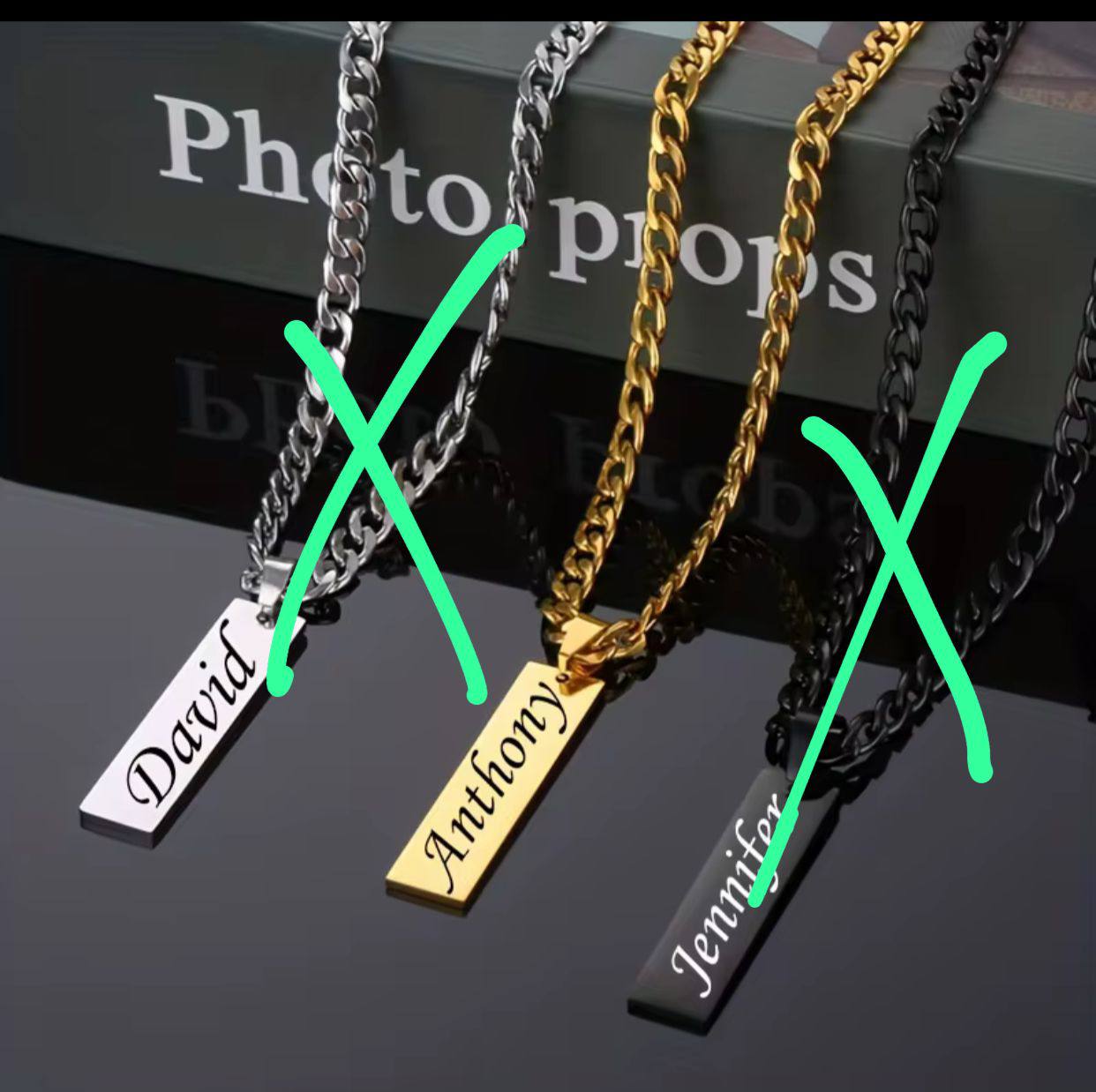 GENTS/ UNISEX ENGRAVABLE NECKLACE STAINLESS STEEL FADE/TARNISH FREE GOOD QUALITY GOLD COLOR ONLY WE OFFER ENGRAVING SERVICES ENQUIRIES