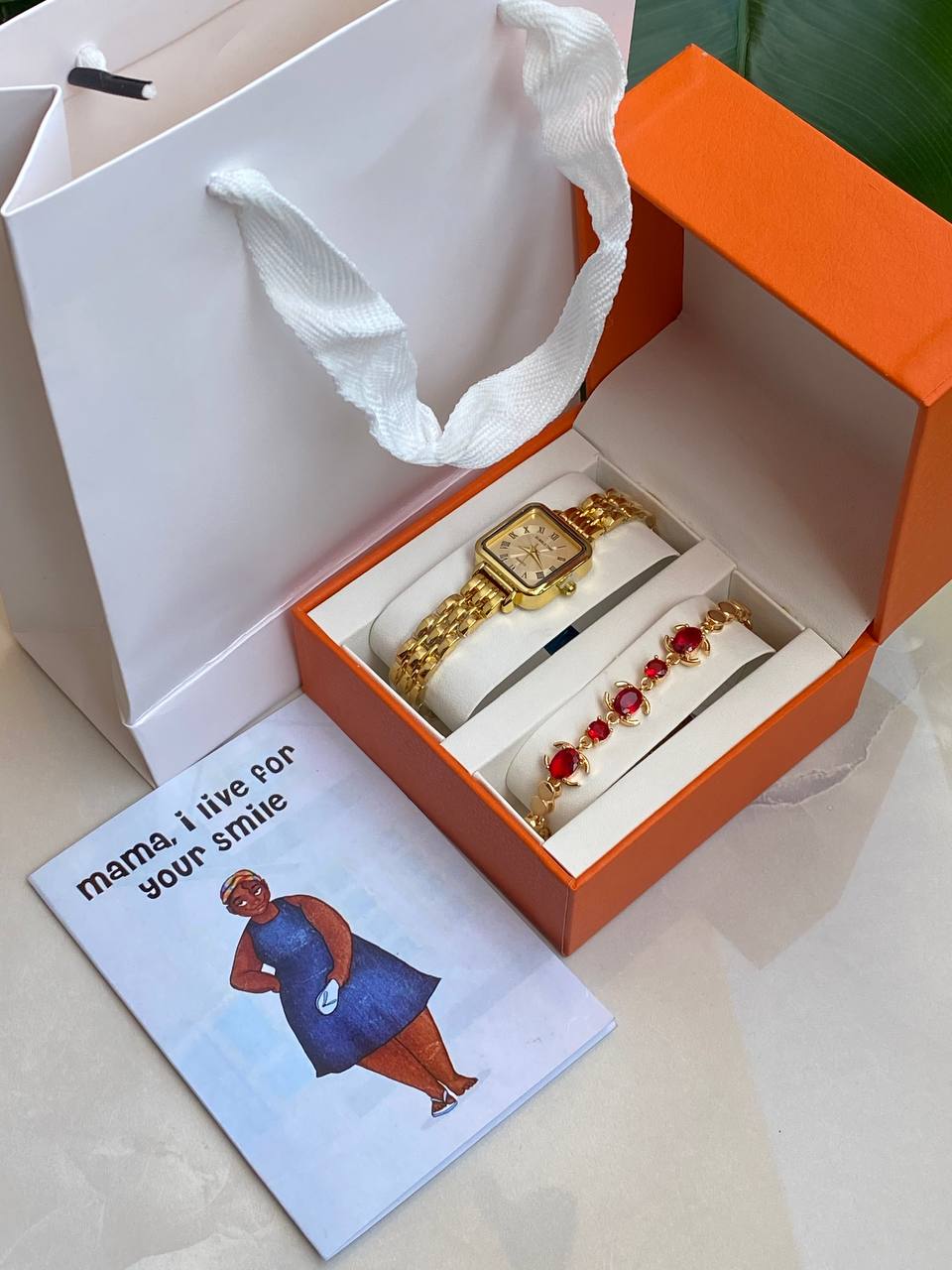 MOTHERS DAY GIFT PACK WATCH BRACELET GIFT CARD TWIN BOX GIFT BAG WE OFFER ENGRAVING SERVICES (A MESSAGE MUM ON ITEMS)