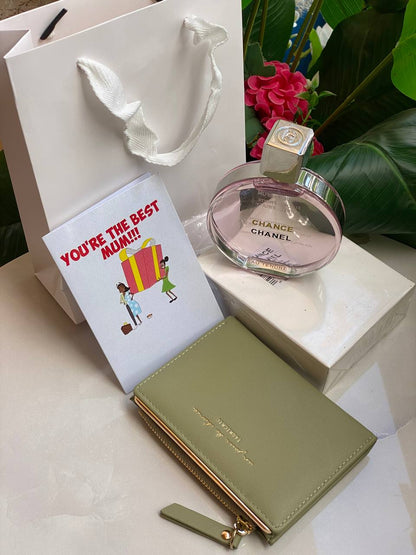 MOTHERS DAY GIFT PACK 🧧PERFUME TESTER 🧧WALLET/PURSE 🧧GIFT CARD GIFT BAG WE OFFER ENGRAVING SERVICES (A MESSAGE MUM ON ITEMS) ENQUIRIES