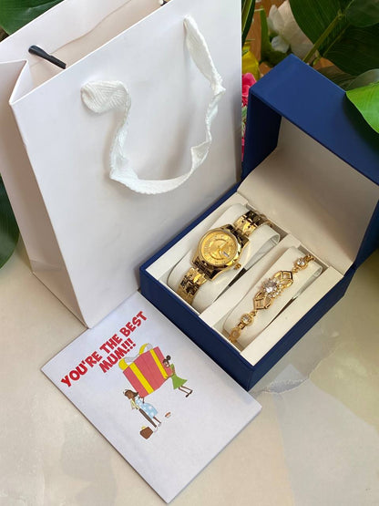 MOTHERS DAY GIFT PACK‍🦳 WATCH BRACELET CARD,BOX AND BAG ENGRAVING SERVICES FROM AND ENQUIRIES