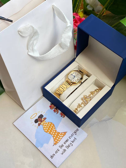 MOTHERS DAY GIFT PACK‍🦳 WATCH BRACELET CARD,BOX AND BAG ENGRAVING SERVICES FROM AND ENQUIRIES